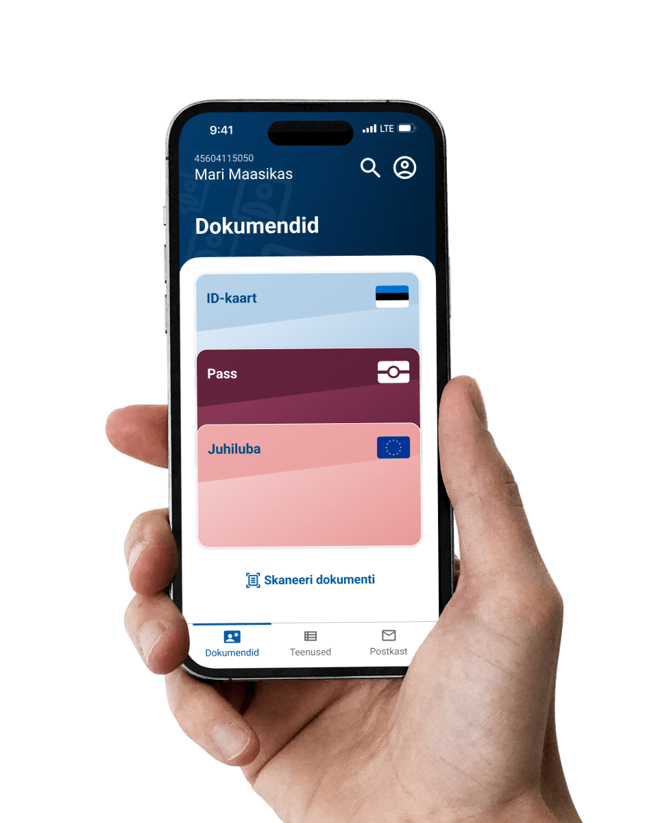 E-Government App Mockup held in a hand