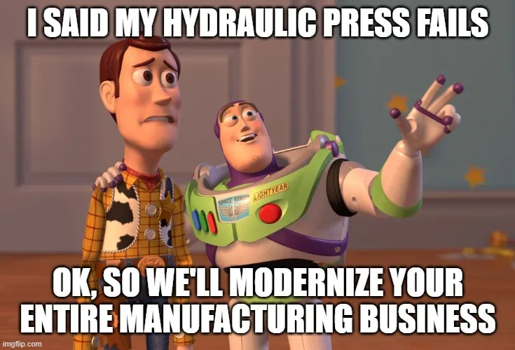 Modernizing manufacturing business meme