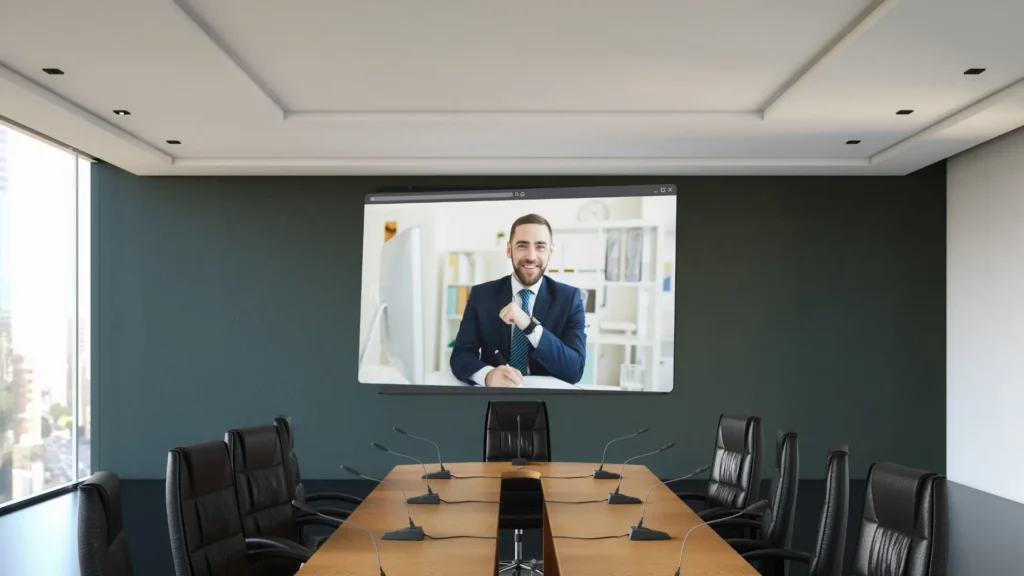 AI generated persona in a c-level boardroom